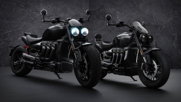 Triumph Rocket 3 black both bikes